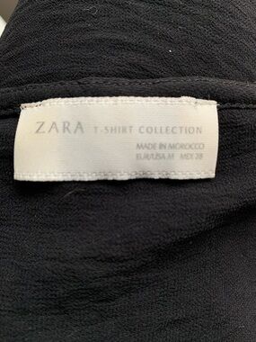 Zara Black Textured T-Shirt - T-Shirt Collection